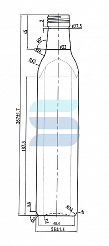 бутылка стеклянная в-31,5 500 мл «мараска»